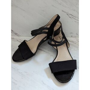 Life Stride Womens Black US 8.5M Wedge Open Toe Slip-On Yolo Sandals